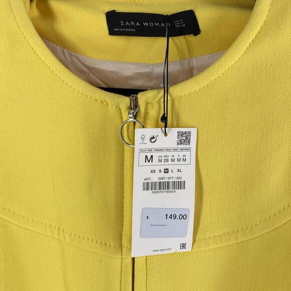 Stylish Yellow Mid-Length ZARA Coat - Picture 7 of 7